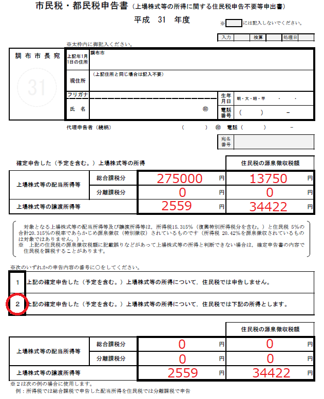 確定申告で配当を総合課税にし税金を取り戻そう 2 2 旧版 ローリスク戦士たかっちの投資ブログ